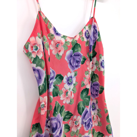 VTG 90s Y2K Victorias Secret Gold Label Pink Fairy Floral Lace Trim Slip Dress S - Picture 4 of 8